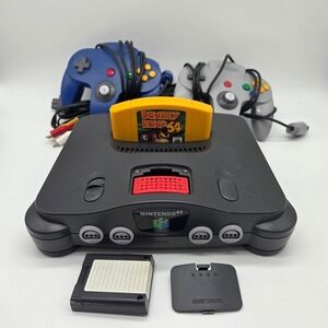 Nintendo 64 Console Bundle Black Donkey Kong 64 Expansion Pak 2 Pad Memory Card